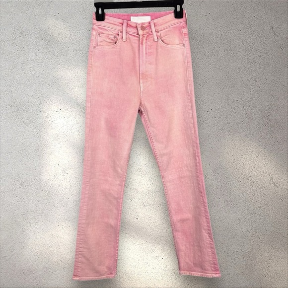 Mother Denim High Wasted Rider Flood‎ Size 23 Into The Mist Pink - Picture 4 of 8
